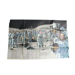 Astronaut Print 1973 National Geographic Vintage 88071